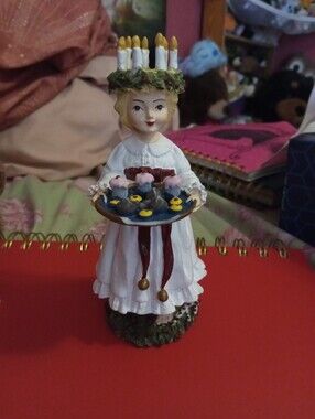 1999 Sweden Saint Lucia Candle Girl Figurine